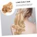 Ipetboom High temperature wire long hair piece ponytail Miss curly women headdress extend natural natural looking hair extensions Hair piece curly bang wig human hair - Buy Online on GoSupps.com