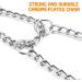 HAPPY HACHI Half Check Dog Collar | Martingale Collar for Medium to Large Dogs | Training and Walking Collar | Silver, Size S 30-43cm - Buy Online on GoSupps.com