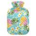 Hot water bottles with cover pineapple hot water bag for pain relief sore muscles arthritis water heating pad 2 liters