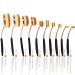 BeautyCoco Oval Toothbrush Makeup Brush Set - 10 Piece Rose Gold Cosmetic Tool Set in Gift Box - Buy Online on GoSupps.com