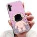 Tivenfezk Nadoli for Samsung Galaxy A34 5G astronaut Hidden Stand Shell caricature glitter stand soft silicone bling transparent protective cover samsung galaxy a34 5g pink
