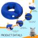 Nobleza Inflatable Protective Collar for Dogs & Cats | Adjustable Recovery Ruff for Surgery & Injuries | Comfortable Velcro Fastener (Blue M - 10-13 inch) - Buy Online on GoSupps.com