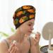 Hair Towel Wrap - Quick-Dry Turban with Button | Orange Pumpkin - Ideal for Fast Hair Drying - Buy Online on GoSupps.com