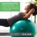 Gaiam Total Body Balance Ball Kit - Anti-Burst Stability Exercise Ball with Pump & Workout Program, Purple (55cm) - Buy Online on GoSupps.com