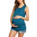 UNibelle Maternity Nursing Tank Top - Double Layer Breastfeeding Tee Shirt for Pregnancy - S-XXL Sizes (3pcs: Black, Grey, Peacock Blue) - Buy Online on GoSupps.com