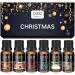 Christmas Essential Oils Gift Set for Home for Diffuser 6x10mL CAKKI Premium Grade Fragrance Oils with Christmas Tree Cookie Cranberry Contest Pumpkin Cart Turkey Run Christmas 0.33 Fl Oz (Pack of 6)