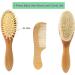 Molylove 3 Piece Baby Hair Brush and Comb Set for Newborn - Natural Wooden Hairbrush with Soft Goat Bristles - Gentle Scalp Grooming for Infant, Toddler, Kids - Buy Online on GoSupps.com