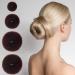 4pcs Hair Donut Hair Bun Shaper Set 4 Sizes Beige Donut Bun Maker With 20 Golden Bobby Pins Hair Donut Bun Ring Brown - Buy Online on GoSupps.com