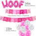 Dog Girl Birthday Party Set: Bandanas, Hat, Scarf, Banner, Balloons & Bowtie - Puppy Dog Pals Decorations - Pink - Buy Online on GoSupps.com