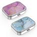 Pill dose 2 subject medicine pill portable pill box for bag or wallet Pillendose decorative metal medicine-vitamin organizer Unique gift (Set-2-Starry Night 2 Pieces) 2 Pieces Set-2-Starry Night