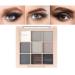 Grey Silver Gray Smokey Black Eyeshadow Palette Makeup  9 Color Glitter Matte Shimmer Cool Tone Smoky Eye Shadow Palettes Pallets  High Pigment Waterproof Long Lasting Hypoallergenic (01 Black)