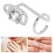 Exquisite White Fingernail Ring - Portable Nail Cover Art Decoration for Daily Use & Dance Parties - Buy Online on GoSupps.com