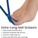 Toenail Scissors Extra Long 19 cm Stainless Steel with Micro Teeth (Blue..) - Buy Online on GoSupps.com