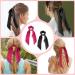 WLLHYF 2 Pieces Satin Hair Scarf Scruncheis for Women Solid Silky Knotted Bow Hair Ties Elastic Ties Bands Hair Ribbon Scrunchy Red Black Ponytail Holder Accessories for Women Girls Teens - Buy Online on GoSupps.com