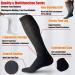 Shop 2 Pairs Non-Binding Bamboo Diabetic Socks | Extra Wide Neuropathy & Swollen Feet Over the Calf - Large Black - Buy Online on GoSupps.com