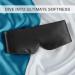 100% Mulberry Silk Sleep Mask - Adjustable Headband, Full Size Large Eye Mask for Total Blackout - Ideal for Men and Women - Perfect for Travel & All Night Sleep - Black - Buy Online on GoSupps.com