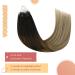 Youngsee Real Hair Microring Extensions - 60cm Balayage Brown Blonde - Premium Quality Micro Rings Hair - Cold Fusion 50g #2/6/24 - Buy Online on GoSupps.com