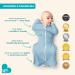 Love To Dream Swaddle UP | Ideal Fabric for Moderate Temperatures | Arms Up Position | Baby Essentials for Newborn | Hip-Healthy | Twin Zipper for Easy Nappy Changes | Blue Small (3.5-6kg) - Buy Online on GoSupps.com