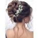 IYOU Flower Wedding Hair Vine Green Crystal Hair Accessories Bride Bridesmaid Headband Headpiece for Women - Buy Online on GoSupps.com
