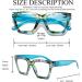 Hubeye Square Reading Glasses for Women - Spring Hinged Oprah Style +3.0 Diopter - 2 Pairs 2 Color Mixes - Shop Internationally - Buy Online on GoSupps.com