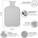 BOLEi 2L Hot Water Bottle with Luxury Faux Fur Cover - Leakproof & Large | Ideal for Pain Relief & Warmth | Brown - Buy Online on GoSupps.com