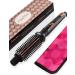 AmoVee 1 Inch Curling Iron Brush Ceramic Tourmaline Ionic Hair Curling Wand Volumizing Hot Brush with Barrel & Anti-Scald Bristles for All Hair Types Dual Voltage Instant Heat & Auto-Off