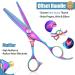 6 Inch Rainbow Double Sided Thinning Shears for Men, Women, Kids - Professional Barber Haircut Scissor for Blending and Texturizing - Buy Online on GoSupps.com