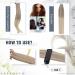 Easyouth Real Hair Tape Extensions - 22 Inch Balayage - Off Black Medium Brown & Honeyblond - 50g Skin Weft Adhesive #1b/6/27 - Buy Online on GoSupps.com