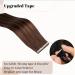 Hotlulana Tape In Extensions - 100% Real Hair Balayage Dark Brown & Chestnut Brown - 18 Inch (45cm) Skin Weft (20 Pack) - Buy Online on GoSupps.com