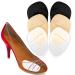 WLLHYF 3 Pairs Metatarsal Pads for Women Ball of Foot Cushions Non-Slip and Comfortable Forefoot Pads Reusable Shoe Gel Cushion High Heel Inserts Support Relieves Foot Pain for Men Women skin color black transparent