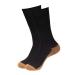 CopperD 2 Prs Rayon from Bamboo Copper Compression Socks Stocking (15-20mmHg) to Reduce Swelling Better Blood Flow or Comfort Support for Every Day Uses L/XL Large-X-Large Black Copper 2 Prs
