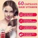 60 Pcs Hair Vitamin Oil Capsules - Nourishing Serum with Moroccan Macadamia & Avocado Oils - Vitamins A C E & Pro B5 - No Rinse All Hair Types - Buy Online on GoSupps.com