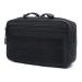 Tactical Molle Horizontal Admin Pouch Multi-Purpose Laser-Cut EDC Tool Pouch Bag Black