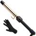 Hot Tools Pro Artist 24K Gold Curling Wand Iron | Long Lasting Defined Curls (1 in) Gold 2 Piece Set