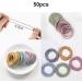 50-Piece Metal-Free Soft Elastic Hair Scrunchies Set for Thick and Curly Hair - Light Color | 2mm Thick Elastic Hair Ties for Women and Girls - Buy Online on GoSupps.com