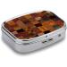 Portable African Style Patchwork Pill Box - 2 Compartment Decorative Medicine Organizer for Travel | International Shipping - Buy Online on GoSupps.com
