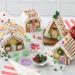 Christmas Mini Village Gingerbread House Kit - DIY Set with Candies, Fondant, Icing, Decorating Supplies, & Holiday Stickers - Buy Online on GoSupps.com