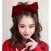 Long Velvet Hair Bow Hair Clips Ribbon Velvet Hair Clips Clip Large Bowknot Hairpin Head Cover Velvet Bow Hair Barrette Headpiece for Girls (Red) - Buy Online on GoSupps.com