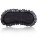 Avheuesl Soft Lace Eye Mask Party Ribbon Accessories Eye Mask Comfortable Sleep Mask Can Be Adjusted to Shading Eyes Travel Meditation (Black)