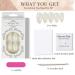 Almond White Chrome Press on Nails - 24PCS | Glossy Gel Finish | Reusable & Polish-Free | 12 Sizes | Canvalite - Buy Online on GoSupps.com