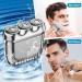 Compact Mini Portable Travel Shaver for Men - USB Type C Electric Razor - Wet & Dry - Rechargeable Cordless - Waterproof - Silver - Buy Online on GoSupps.com