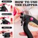 Belleboost Adjustable Acrylic Nail Clippers with Sizer, Catcher, and Measurement - Professional Dial Clipper for Salon & Home Manicures - Black Stainless Steel Blade - Buy Online on GoSupps.com