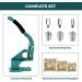 BEAMNOVA Grommet Machine Hand Press Tool Eyelet Kit W/ 3 Dies (#0#2#4) of 1/4  3/8  1/2 Inch (6  10  12mm)  1500 Golden Grommets Green Machine + Golden Supplies - Buy Online on GoSupps.com