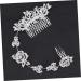 FRCOLOR Hair Comb with Rhinestone Headband Hair Pin with Floral Rhinestones Headpiece Bridal Set of 3 - Buy Online on GoSupps.com