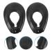 Lurrose 2 Pairs Silicone Hair Dye Ear Cover - Waterproof Ear Protector Caps for Salon & Home Hairdressing (Black) - Buy Online on GoSupps.com
