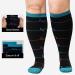 Plus Size Compression Sock For Men and Women: Graduated Compression Stockings for Support Flight Travel Running Pregnancy Sports Edema Nurses Athletic 20-30 mmHg 1Pairs Electrocardiogram 3XL - Buy Online on GoSupps.com