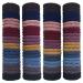 RN BEAUTY 100 PCS Cotton Hair Ties High Elastic Seamless Hair Bands with Pattern Texture 10 Mixed Colors Traceless Ponytail Holder No Damage for Thick and Curly Hair Diam. 2 inch(5cm) No Crease Hair Rings for Women and G...