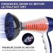 Professional Salon Hair Dryer 2000W with Negative Ionic Technology | Fast Drying, Low Noise | Includes Diffuser, Concentrator & Styling Pik | 2 Speed, 3 Heat Settings | AC Motor | WhiteBlue - Buy Online on GoSupps.com