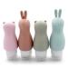 Cute Travel Bottles, 3oz (90ml) Portable Cute Bear and Rabbit Travel Size Bottles, Leakproof Soft Silicone Travel Containers for Lotions and Creams, Shampoo, Conditioner, Liquids