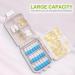 Portable Pill Organizer - Travel-Friendly 8 Compartment Pill Case for Vitamins & Medication - Beige - Buy Online on GoSupps.com